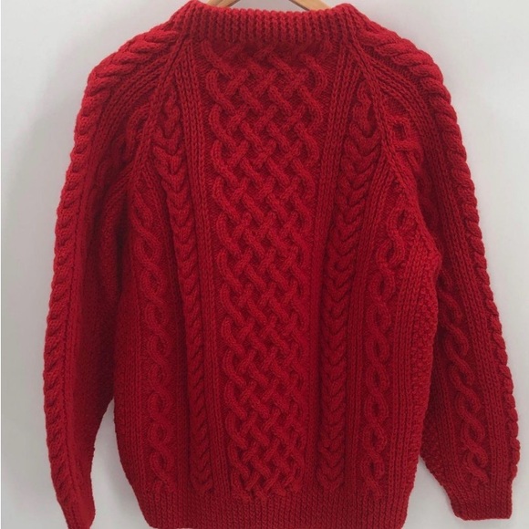 Filson Heavy Cableknit Sweater in Red - Large - Picture 2 of 4